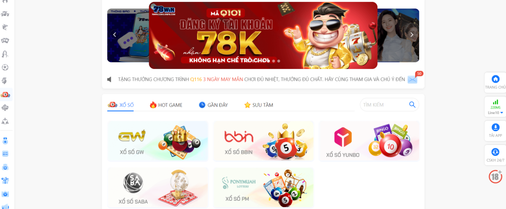 Kho sản phẩm phong phú tại 78win